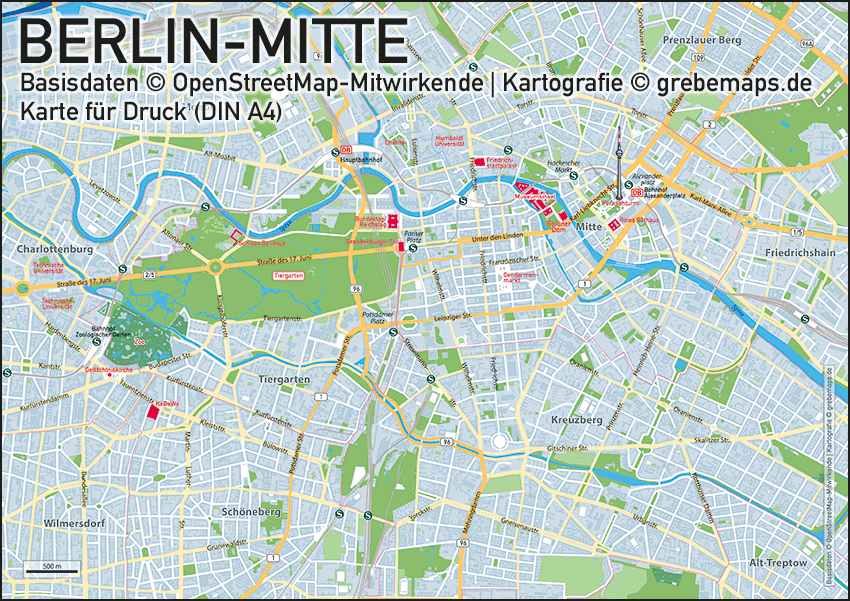 Karte Berlin Mitte Grebemaps Kartographie