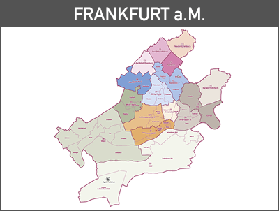 Vektor-Karte FRANKFURT