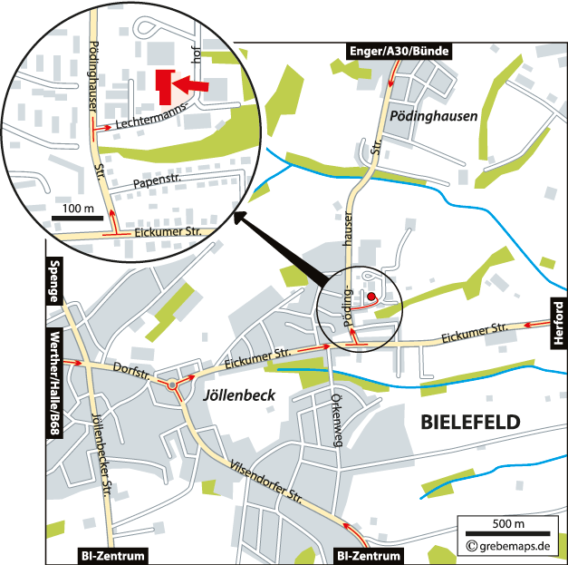 Karte Bielefeld-Jöllenbeck, Anfahrtsskizzen erstellen, Anfahrtsplan, Anfahrtsskizze, Wegbeschreibung, Karten für Grafiker, Karte für Grafiker, Vektor, Vektorkarte, Vektrografik, Kartengrafik, Anfahrtsskizze erstellen, Anfahrtsskizze erstellen Illustrator, Flyer, Druck, Print, AI, PDF, Vector, Datei, Landkarte, Anfahrtskarte, Anfahrtsbeschreibung, Karte, Lageplan, Wegeskizze, Wegekarte, Standortkarte, Broschüre, Magazin, Homepage, Web, Standortskizze, Wegeplan