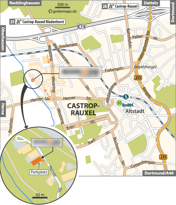 Karte Castrop-Rauxel, Anfahrtsskizzen erstellen, Anfahrtsplan, Anfahrtsskizze, Wegbeschreibung, Karten für Grafiker, Karte für Grafiker, Vektor, Vektorkarte, Vektrografik, Kartengrafik, Anfahrtsskizze erstellen, Anfahrtsskizze erstellen Illustrator, Flyer, Druck, Print, AI, PDF, Vector, Datei, Landkarte, Anfahrtskarte, Anfahrtsbeschreibung, Karte, Lageplan, Wegeskizze, Wegekarte, Standortkarte, Broschüre, Magazin, Homepage, Web, Standortskizze, Wegeplan