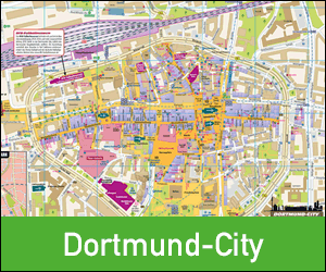 Stadplan Dortmund-City drucken, Ortsplan Dortmund City, Karte Dortmund City