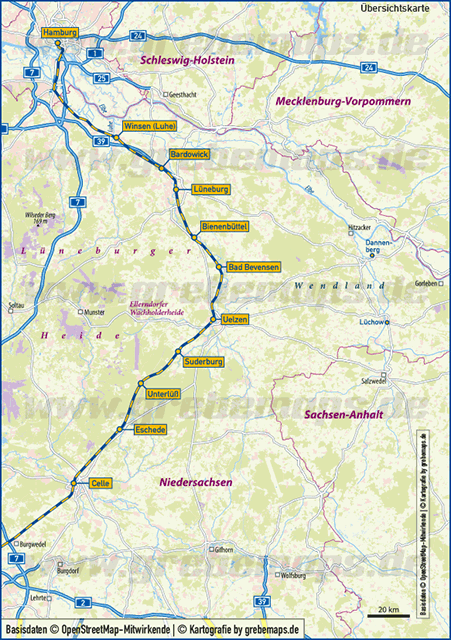 Karte Hamburg - Celle, Übersichtskarte, Lüneburger Heide, Touristische Karte, Tourismus, Karte, Tourismuskarte, Anfahrtsskizze erstellen, Anfahrtsskizze, Anfahrtsskizze für Flyer erstellen, Anfahrtsskizzen, Anfahrtsplan, Anfahrtskarte, Anfahrtsbeschreibung, Karte, Wegbeschreibung, Lageplan, Wegeskizze, Standortskizze, Wegekarte, Standortkarte, Flyer, Print, Homepage, Web