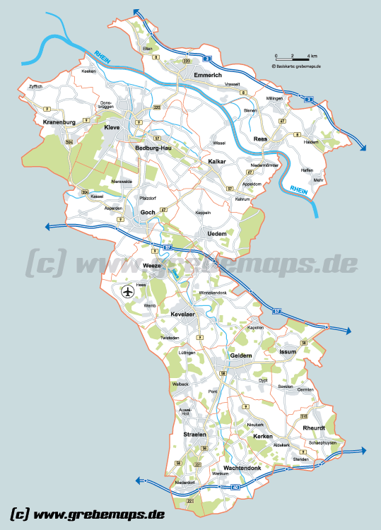 Kreiskarte Kleve, Karte Kalkar, Weeze, Kleve, Geldern, Kevelaer, Straeln, Anfahrtsskizzen erstellen, Anfahrtsplan, Anfahrtsskizze, Wegbeschreibung, Anfahrtsskizze erstellen, Anfahrtsskizze erstellen Illustrator, PDF-Layout, Flyer, Druck, Print, AI, PDF, Vector, Datei, Landkarte, Anfahrtskarte, Anfahrtsbeschreibung, Karte, Lageplan, Wegeskizze, Wegekarte, Standortkarte, Broschüre, Magazin, Homepage, Web, Standortskizze, Wegeplan, Vektor, Vektorkarte, Vektrografik, Kartengrafik