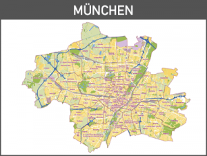 Vektorkarte München, Karte München Vektor, Vektor Karte München, Illustrator, München Stadtplan Übersicht, editierbare Karte München, München Karte, München Karte Stadtbezirke, Stadtbezirke, Karte München, download, AI, Vector map, Vektor, Vector, Vektordaten