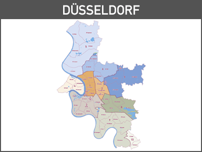 Vektor-Karte DÜSSELDORF