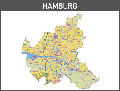 Vektor-Karte HAMBURG