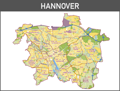 Vektor-Karte HANNOVER