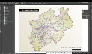 Karte NRW Vektor, Vektor-Karte Nordrhein-Westfalen, Vektor, Illustrator, AI, editierbar, NRW, Nordrhein-Westfalen, Landkreise, Stadtkreise, Gemeinden, Regierungsbezirke, vector map nrw