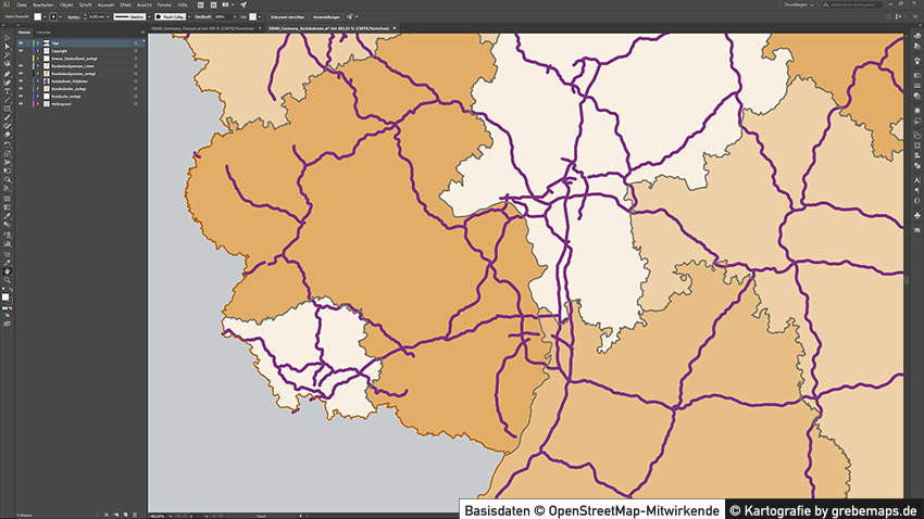 Karte Deutschland Autobahnen mit Bundesländern