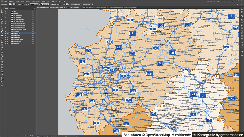 Karte Deutschland Autobahnen Städte Gewässer Bundesländer, Karte Vektor Deutschland Flüssen, Vektorkarte Deutschland Bundesländer, Karte Vektor Deutschland Städte