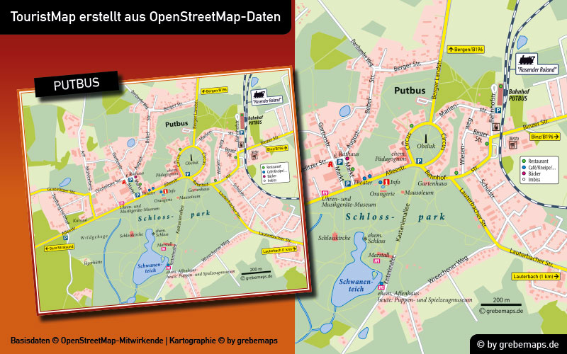 Ortsplan erstellen, Stadtplan erstellen, Ortsplan aus OpenStreetMap-Daten erstellen, Karte erstellen, Landkarte erstellen